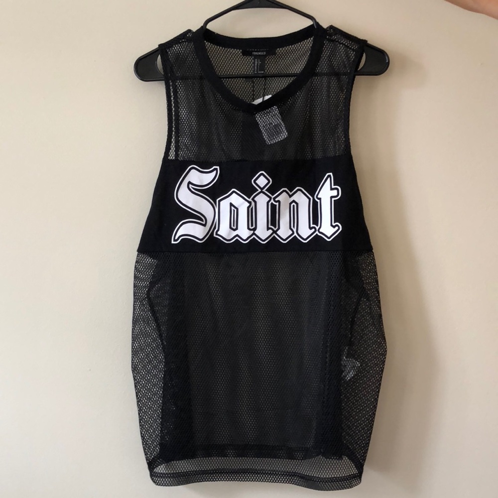 Black tank top